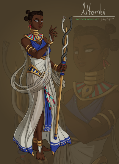 Profile of Ntombi, a human oracle from Osirion.